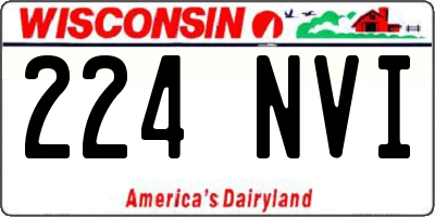 WI license plate 224NVI