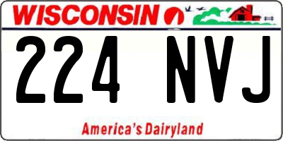 WI license plate 224NVJ