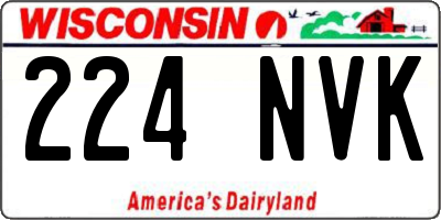WI license plate 224NVK