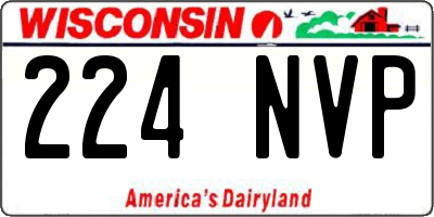WI license plate 224NVP