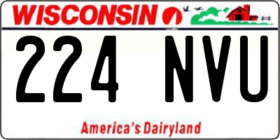 WI license plate 224NVU