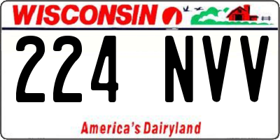 WI license plate 224NVV