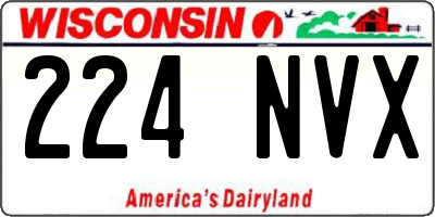 WI license plate 224NVX