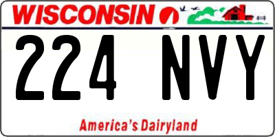 WI license plate 224NVY