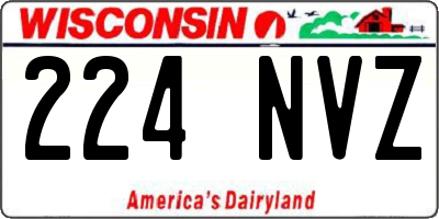 WI license plate 224NVZ