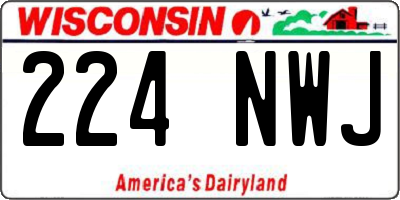 WI license plate 224NWJ