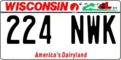 WI license plate 224NWK