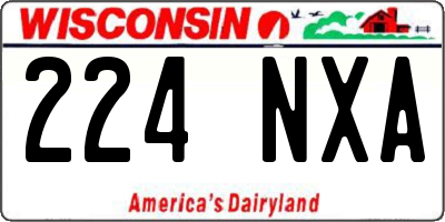 WI license plate 224NXA