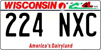 WI license plate 224NXC