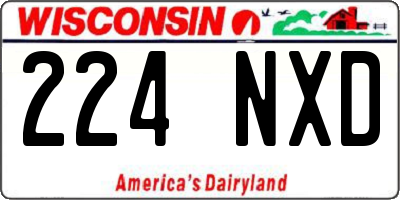 WI license plate 224NXD