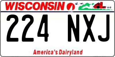 WI license plate 224NXJ