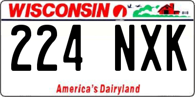 WI license plate 224NXK