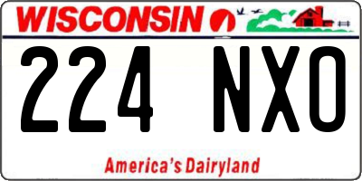 WI license plate 224NXO