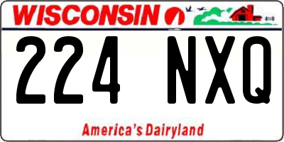 WI license plate 224NXQ