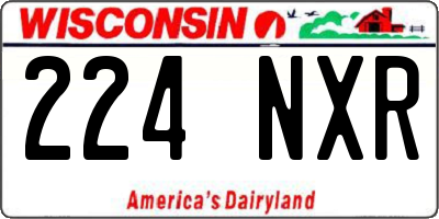 WI license plate 224NXR