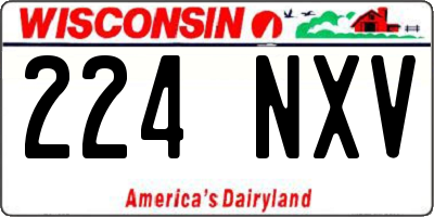 WI license plate 224NXV