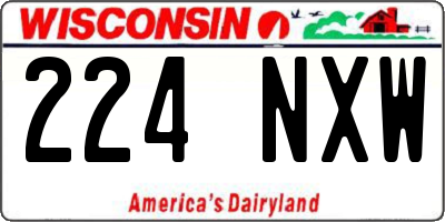 WI license plate 224NXW