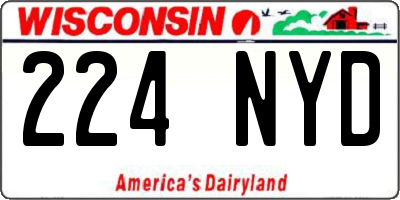 WI license plate 224NYD