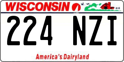 WI license plate 224NZI