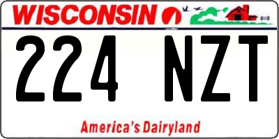 WI license plate 224NZT