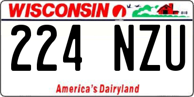 WI license plate 224NZU