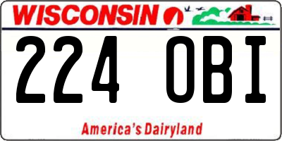 WI license plate 224OBI