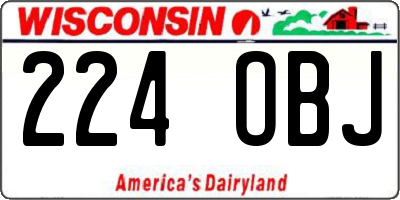 WI license plate 224OBJ