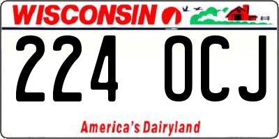 WI license plate 224OCJ