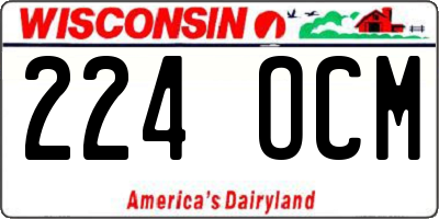 WI license plate 224OCM