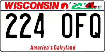 WI license plate 224OFQ