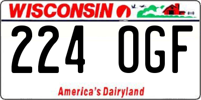 WI license plate 224OGF