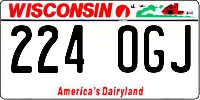 WI license plate 224OGJ