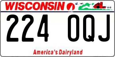 WI license plate 224OQJ