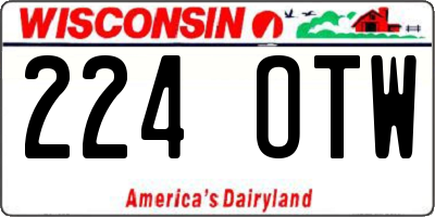 WI license plate 224OTW