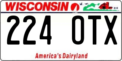 WI license plate 224OTX