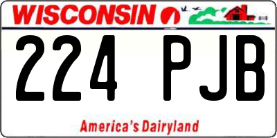 WI license plate 224PJB