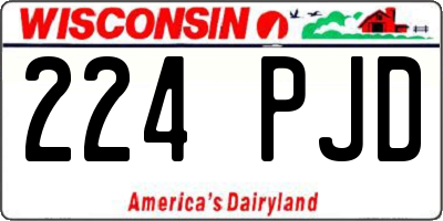 WI license plate 224PJD