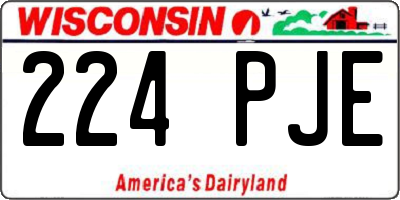 WI license plate 224PJE