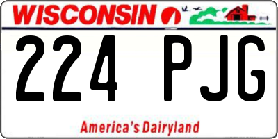 WI license plate 224PJG
