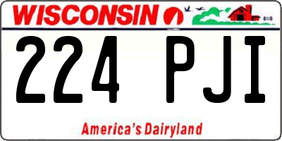 WI license plate 224PJI