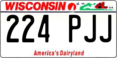 WI license plate 224PJJ