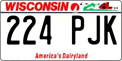 WI license plate 224PJK