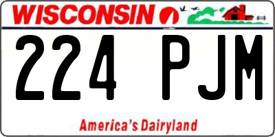 WI license plate 224PJM