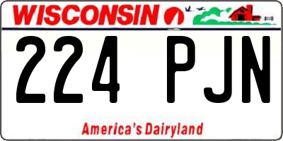 WI license plate 224PJN