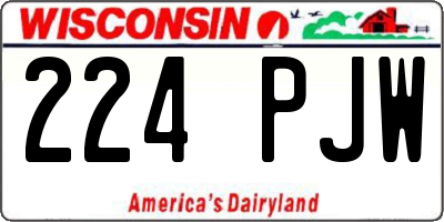 WI license plate 224PJW