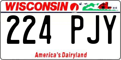WI license plate 224PJY