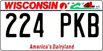 WI license plate 224PKB