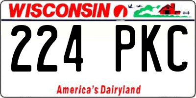 WI license plate 224PKC