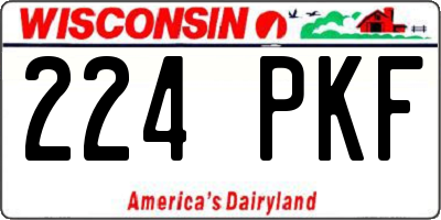 WI license plate 224PKF