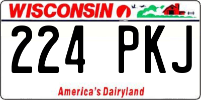 WI license plate 224PKJ